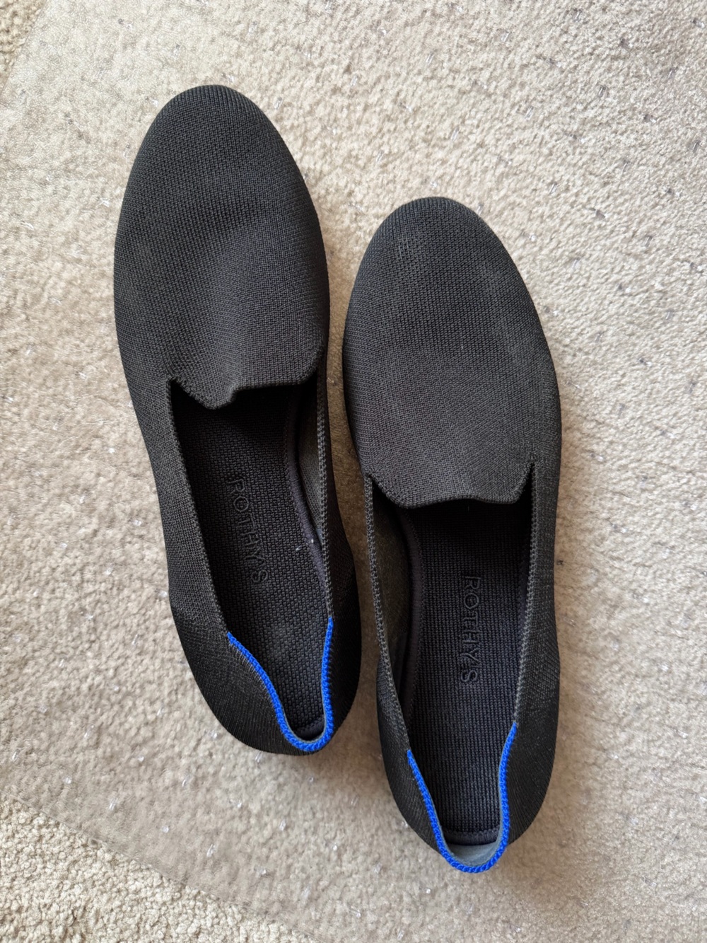 Rothy's Black Loafers Size 10.5